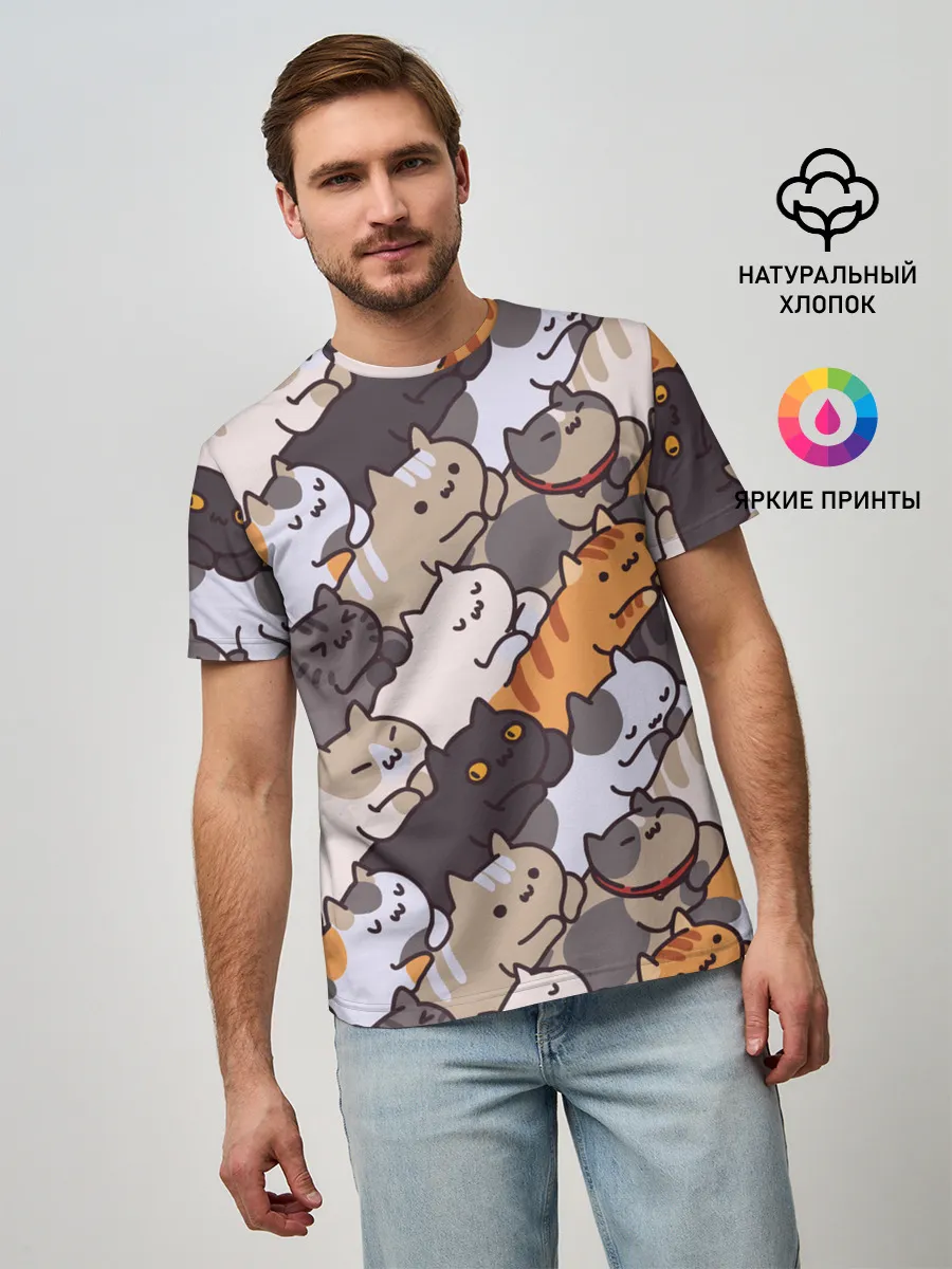 Мужская базовая футболка / Котомания