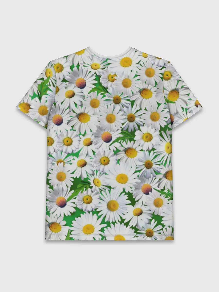 Мужская базовая футболка / Ромашки