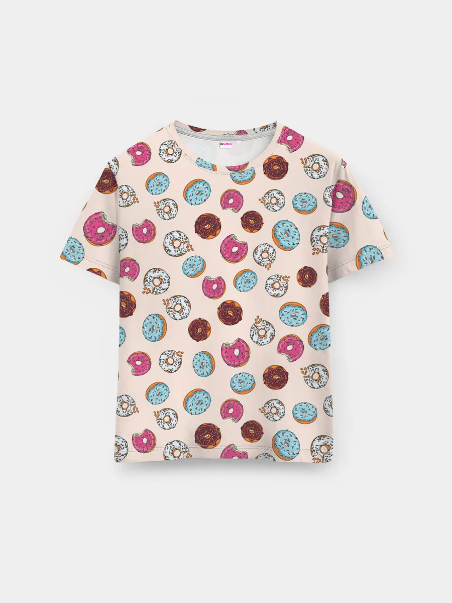 Мужская базовая футболка / Пончики донаты паттерн