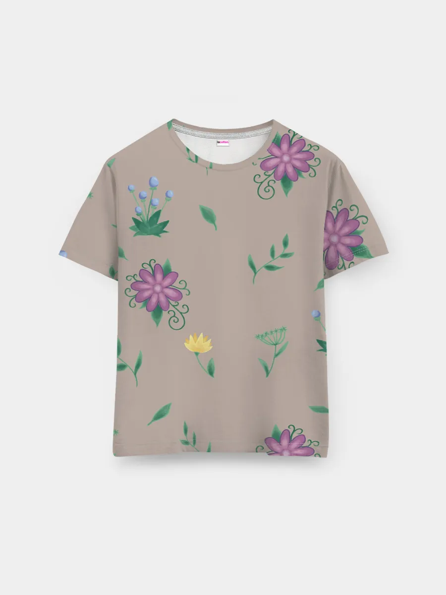 Мужская базовая футболка / Цветочная эстетика