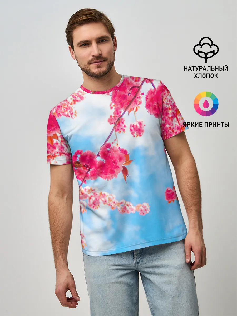 Мужская базовая футболка / Цветение Вишни