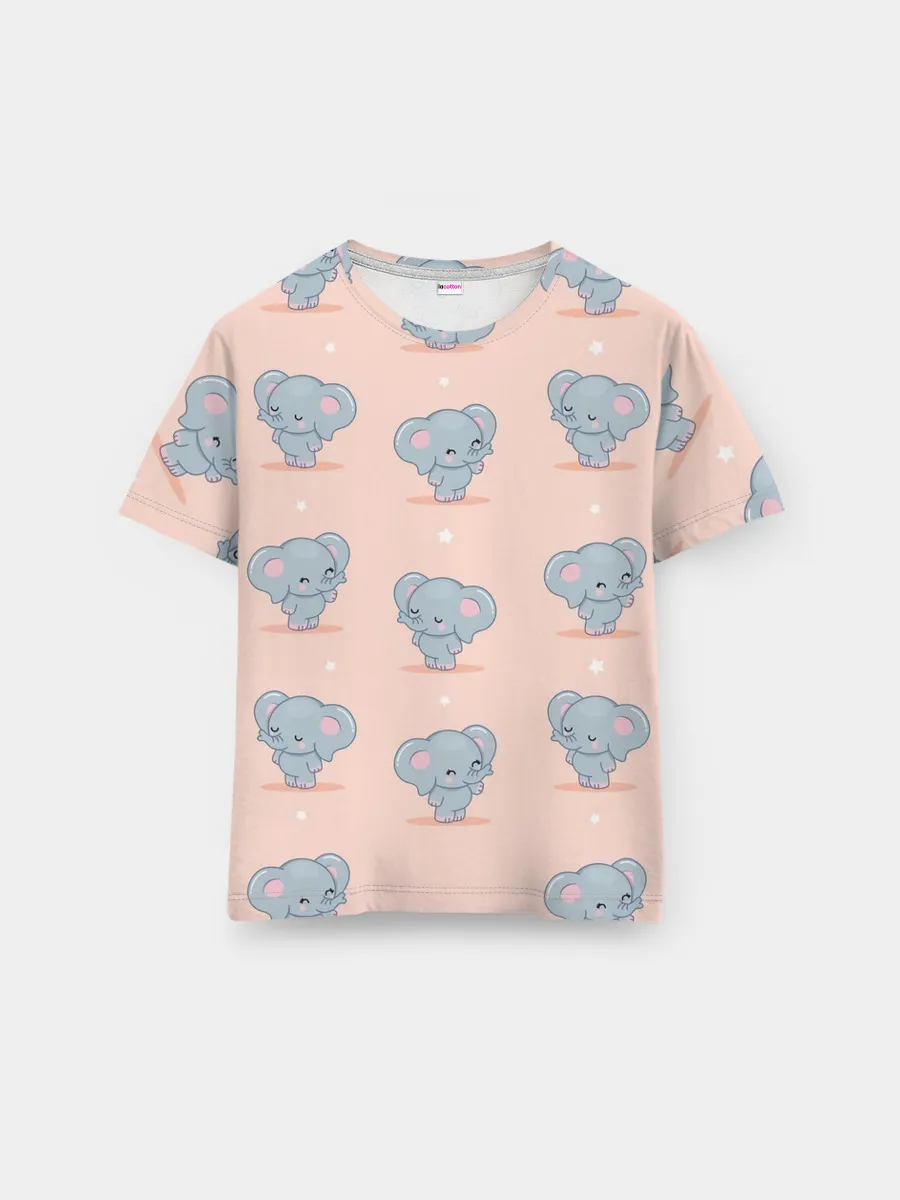 Мужская базовая футболка / Слоники