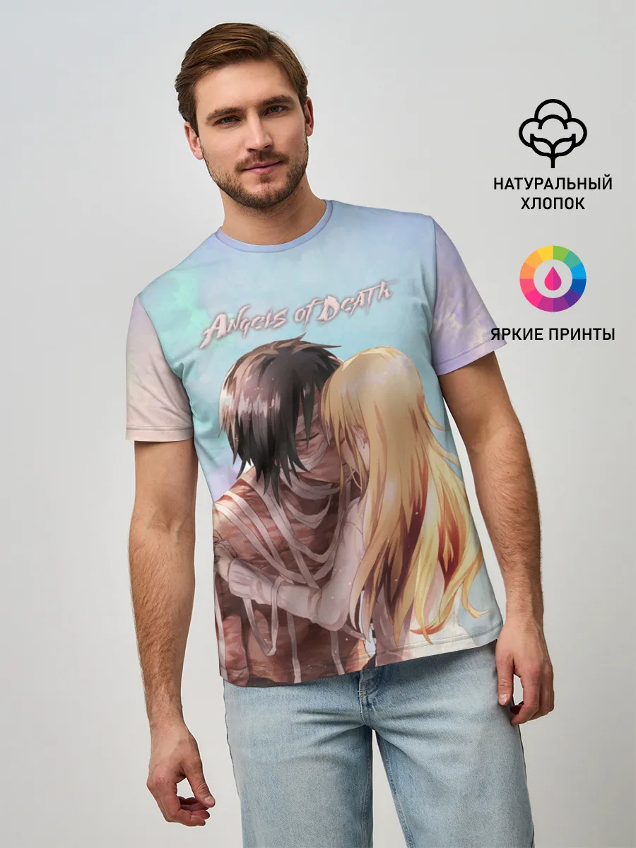 Мужская базовая футболка / ANGELS OF DEATH. Love story