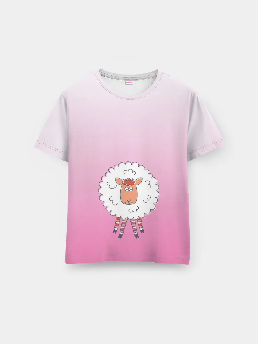 Мужская базовая футболка / веселая овечка