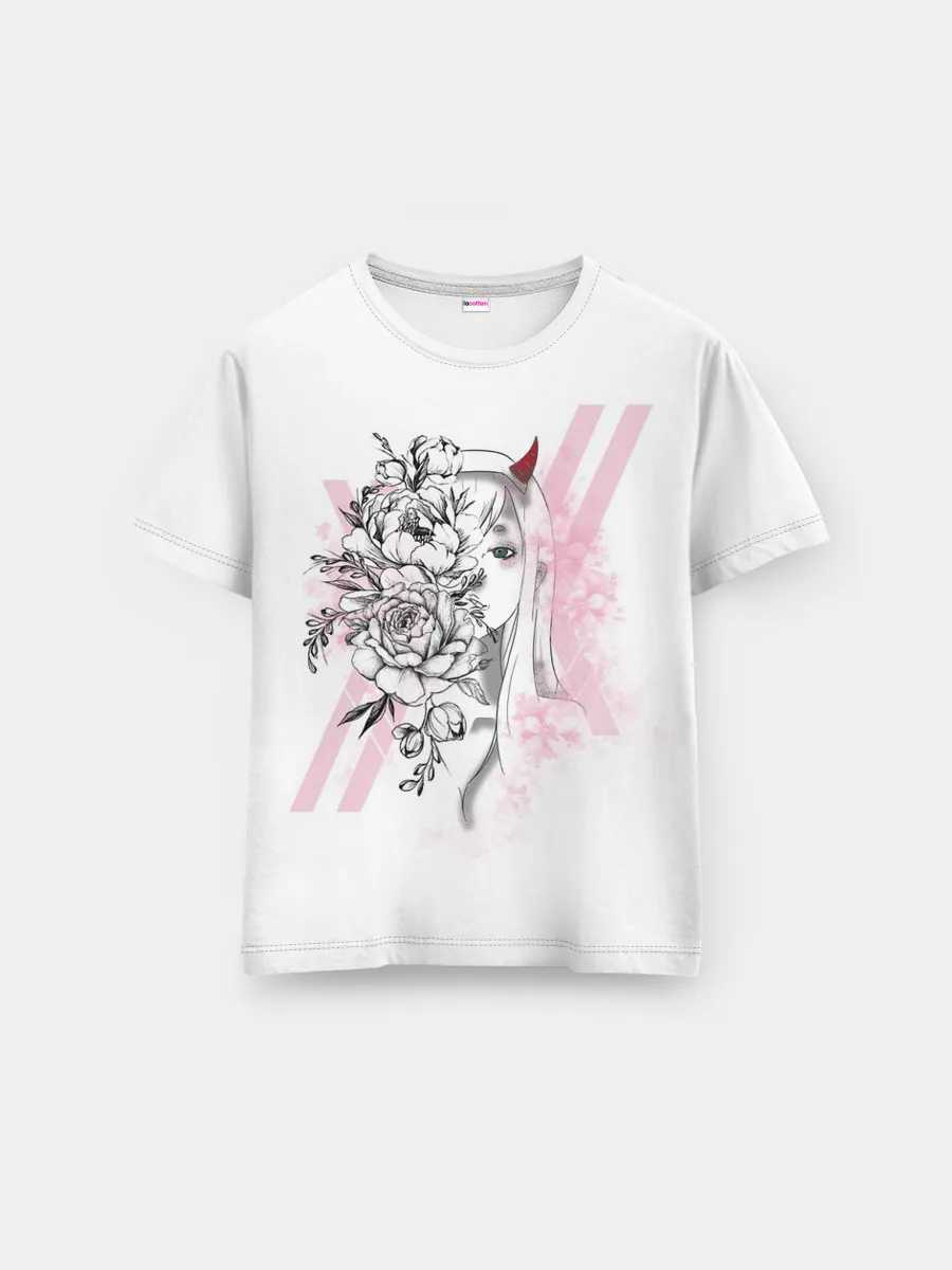 Мужская базовая футболка / Zero Two Roses