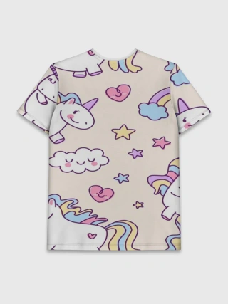 Мужская базовая футболка / Радужные Единорожки