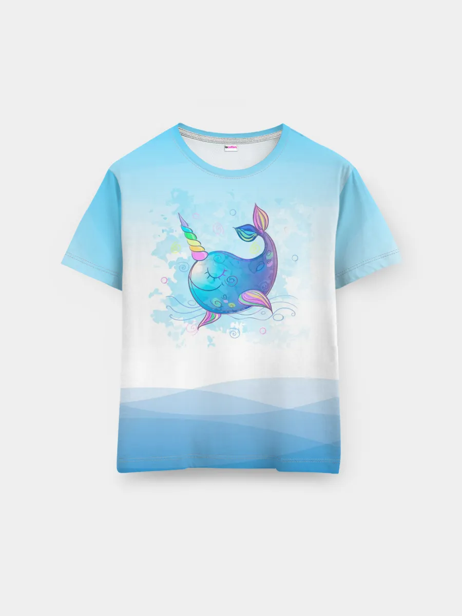 Мужская базовая футболка / Дельфин единорог