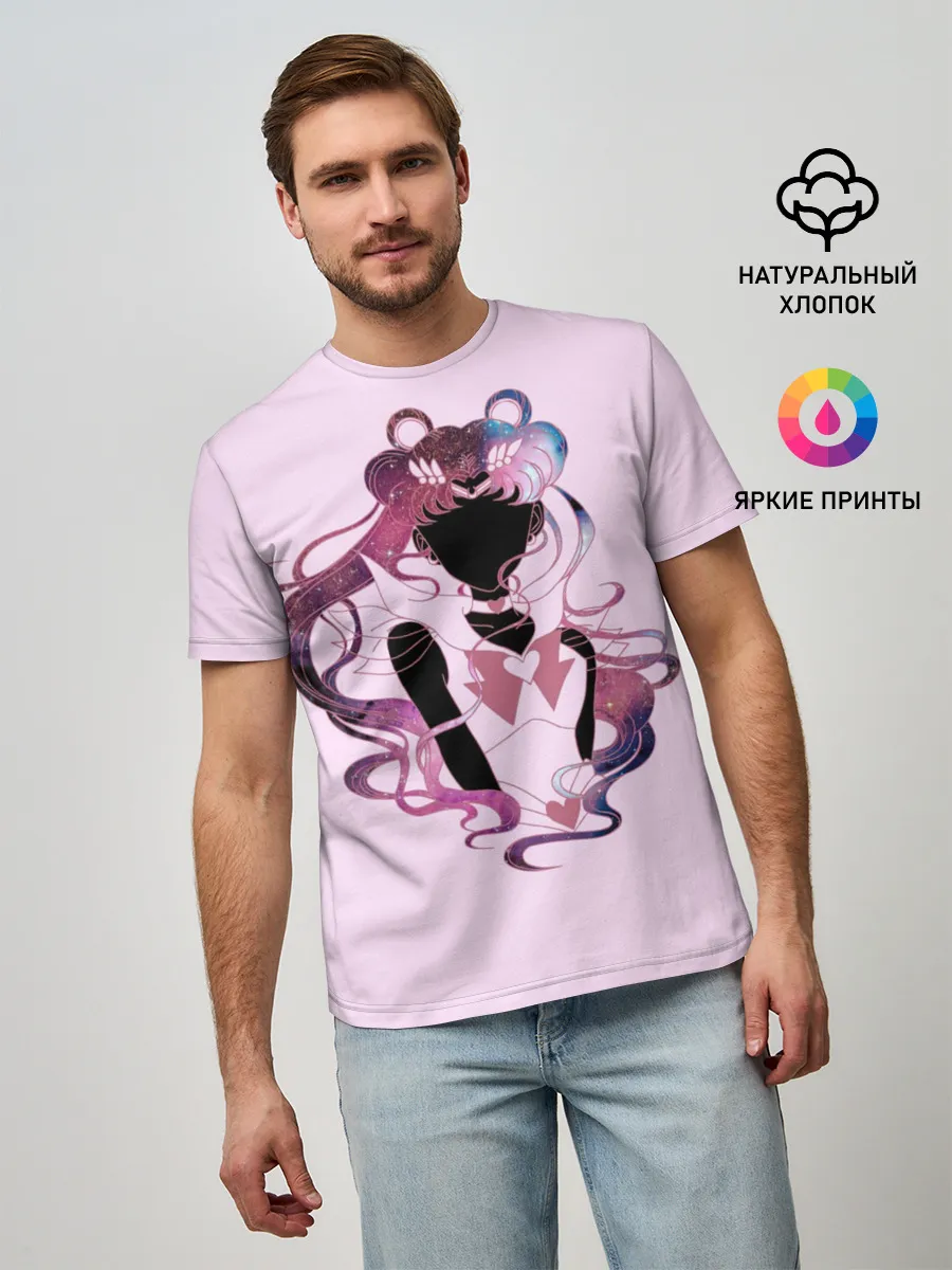 Мужская базовая футболка / Космическая Сейлор Мун