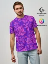 Мужская базовая футболка / ФИОЛЕТОВАЯ ХОХЛОМА