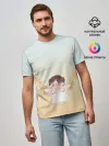 Мужская базовая футболка / акварельный ангелок