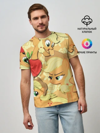 Мужская базовая футболка / Applejack pattern