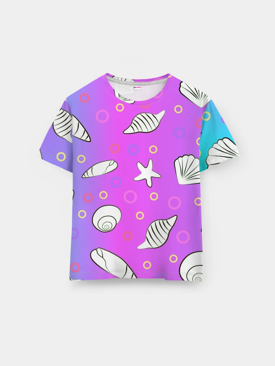 Мужская базовая футболка / Ракушки с градиентом