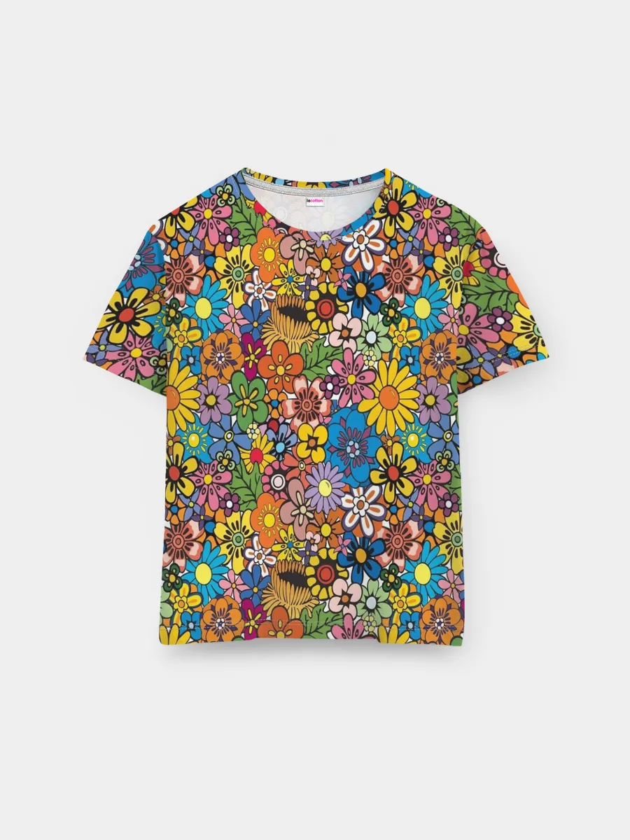 Мужская базовая футболка / Букет