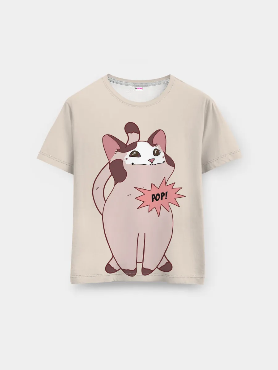 Мужская базовая футболка / Pop Cat