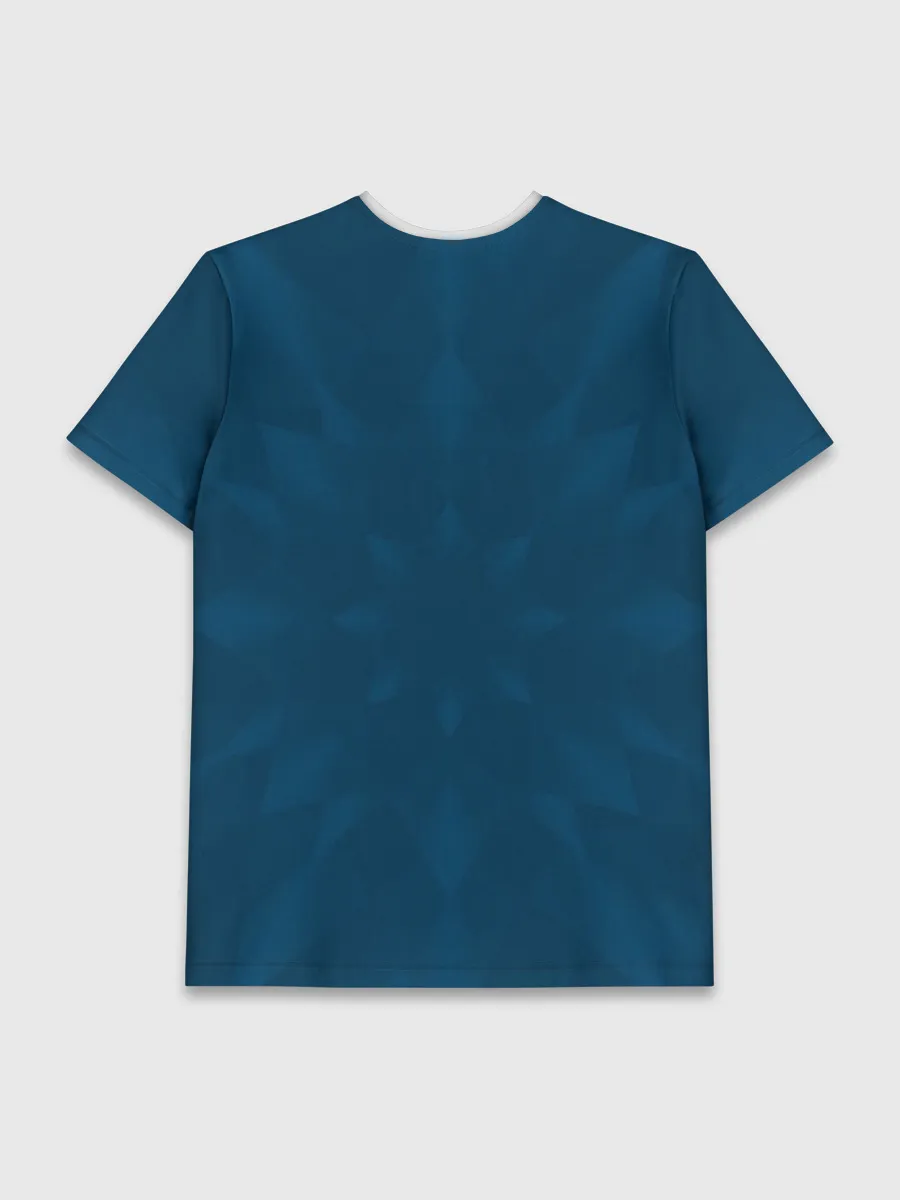 Мужская базовая футболка / Abstract flower color