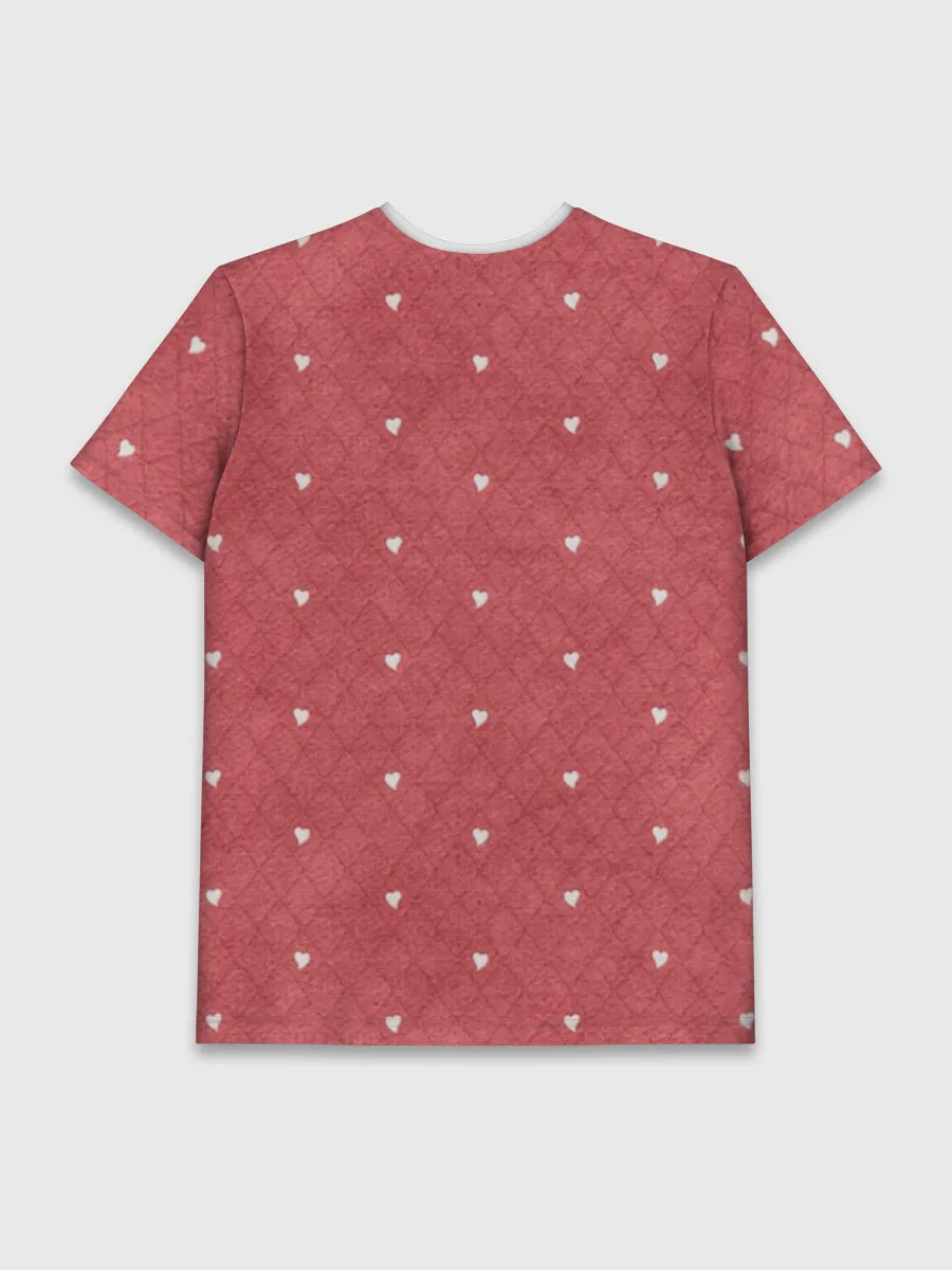 Мужская базовая футболка / Сердечки