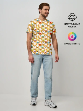 Мужская базовая футболка / Вельш-Корги Пемброк