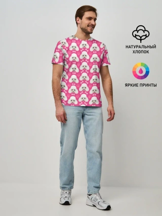 Мужская базовая футболка / Собака Пудель