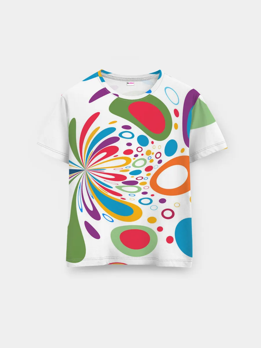 Мужская базовая футболка / Яркие краски