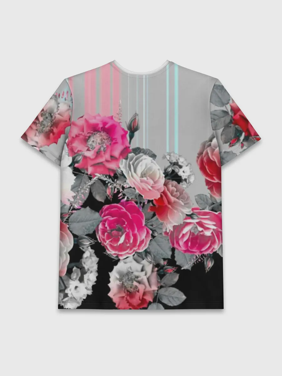 Мужская базовая футболка / Розы