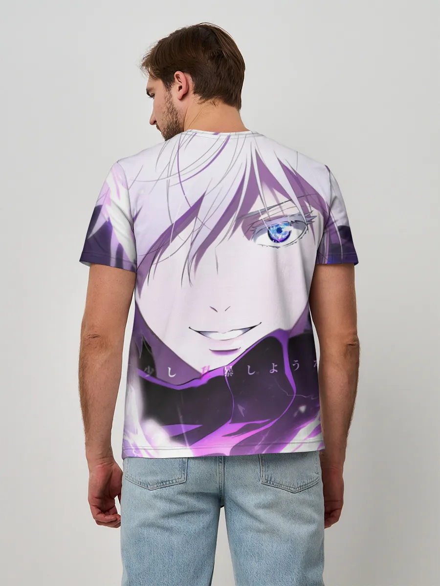 Мужская базовая футболка / Сатору Гото кастует заклинание