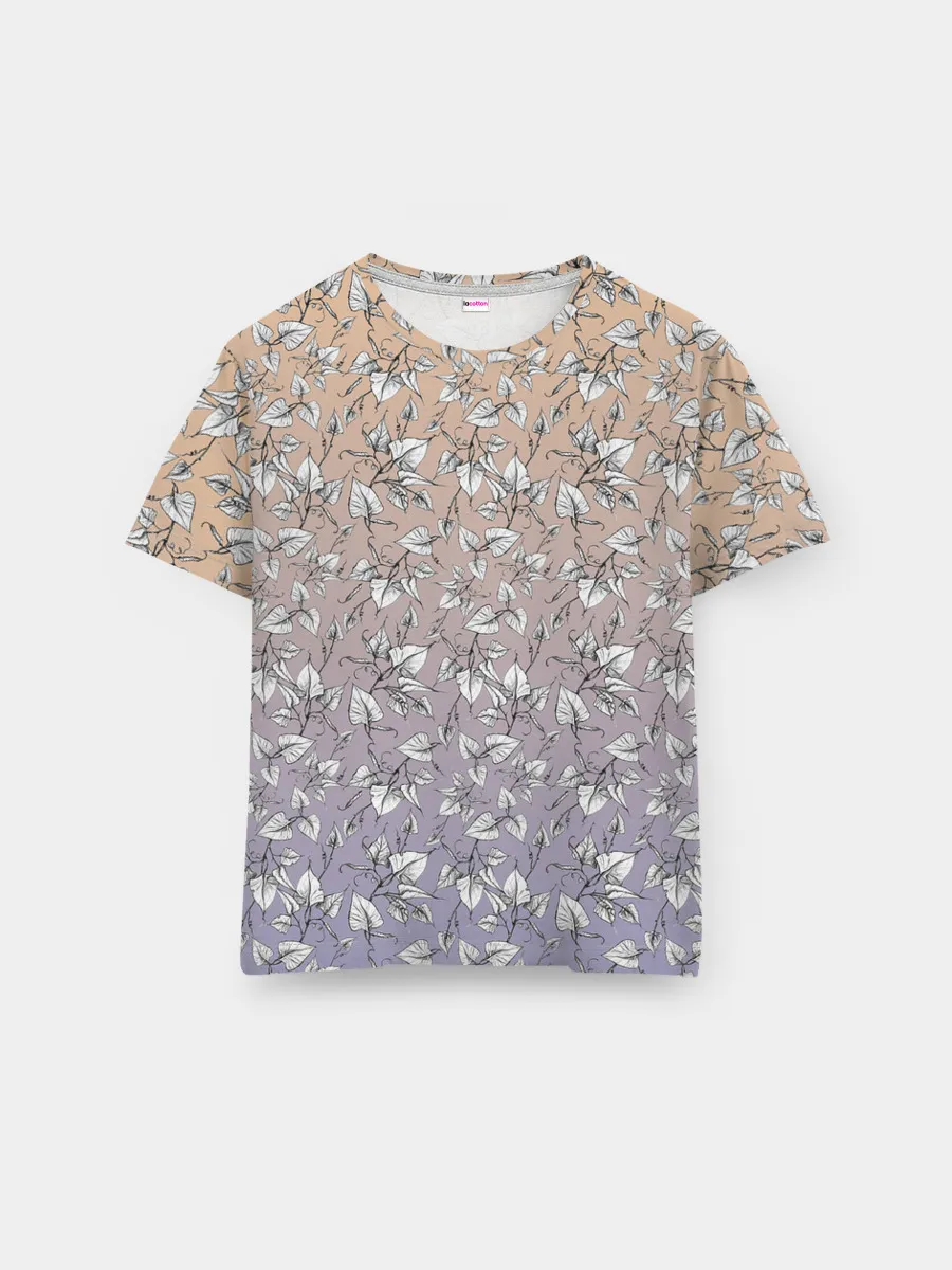 Мужская базовая футболка / Плющ и градиент