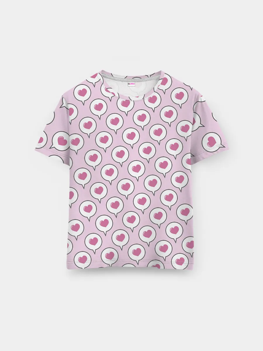 Мужская базовая футболка / Сердечки в облачках