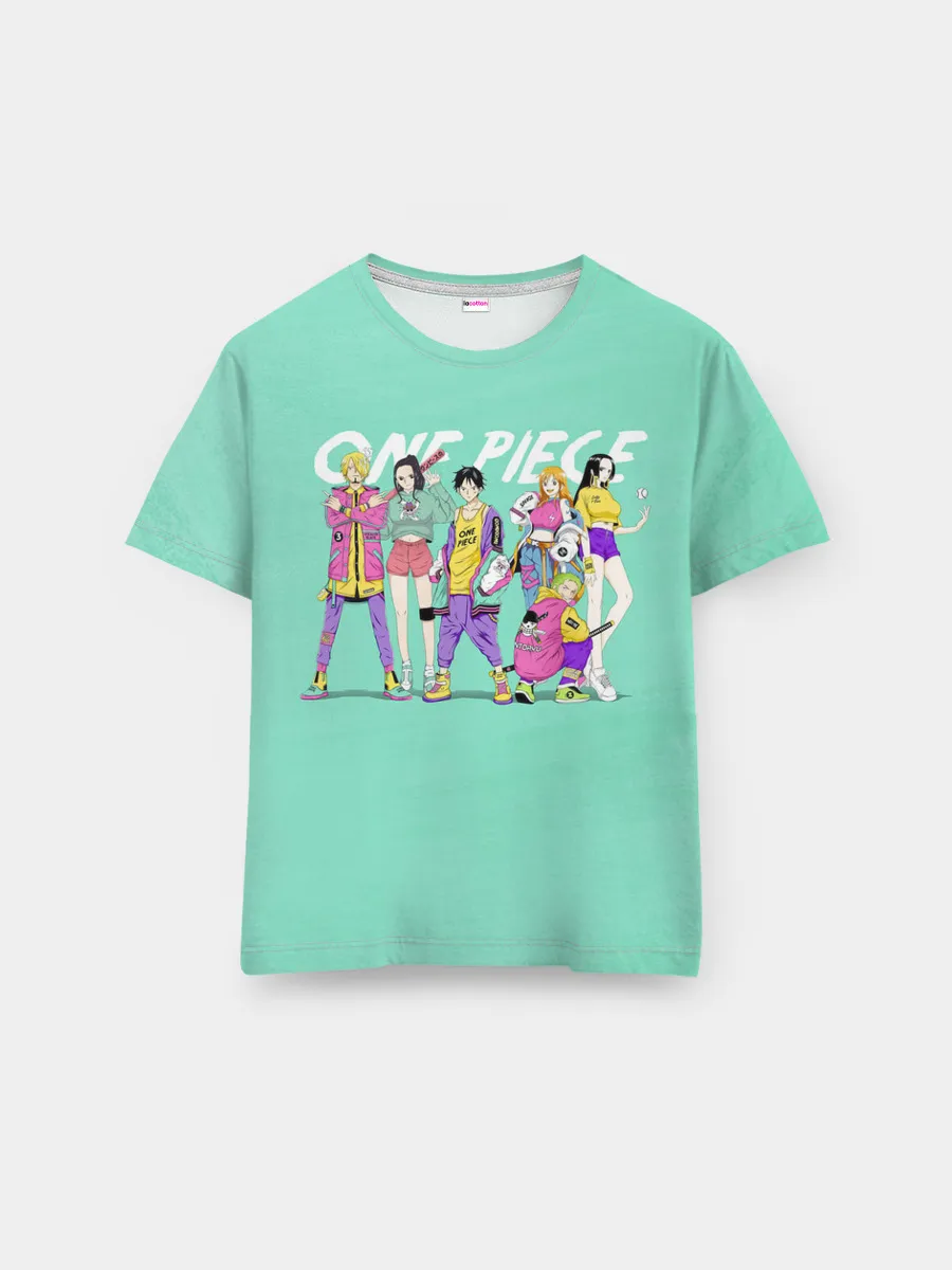 Мужская базовая футболка / Пираты One Piece на стиле