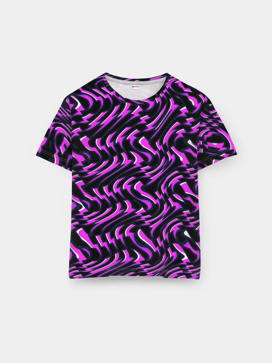 Мужская базовая футболка / Фиолетовые молнии
