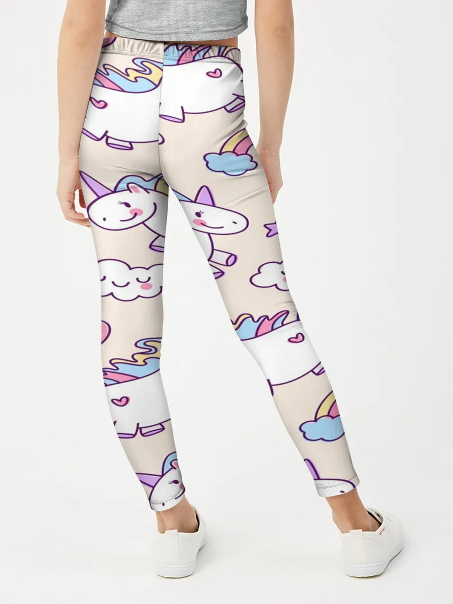 Леггинсы для девочки / Радужные Единорожки