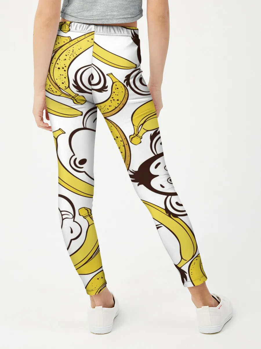 Леггинсы для девочки / Обезьянки и бананы