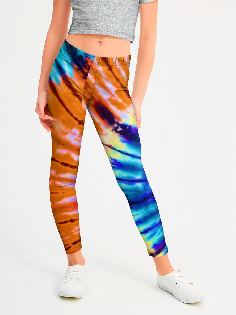 Леггинсы для девочки / Tie dye