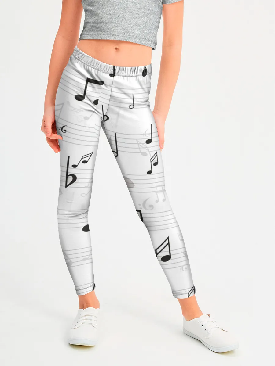 Леггинсы для девочки / ноты