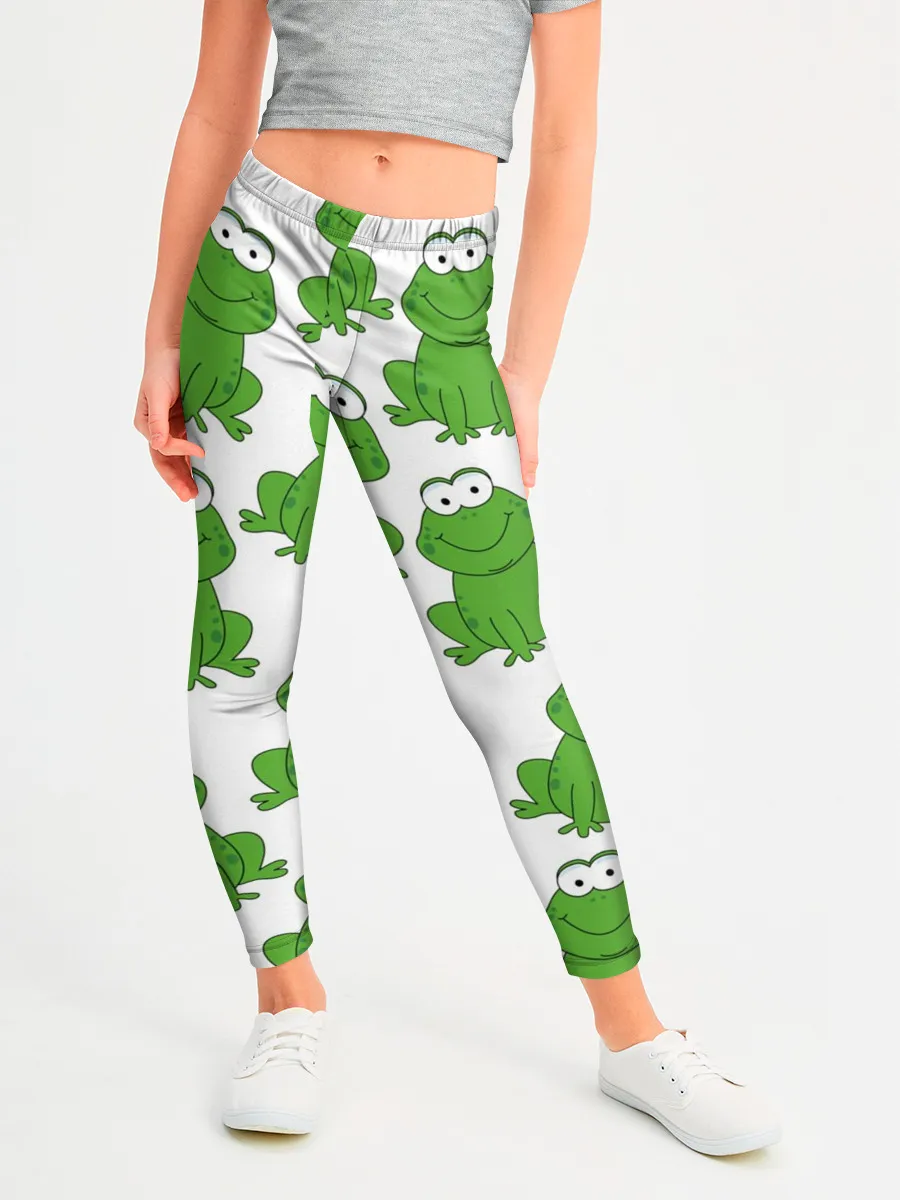 Леггинсы для девочки / Лягушки