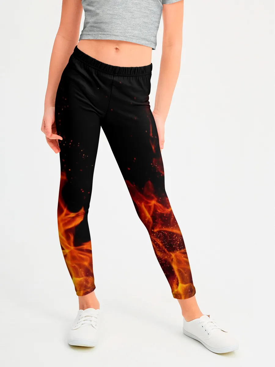 Леггинсы для девочки / Огонь