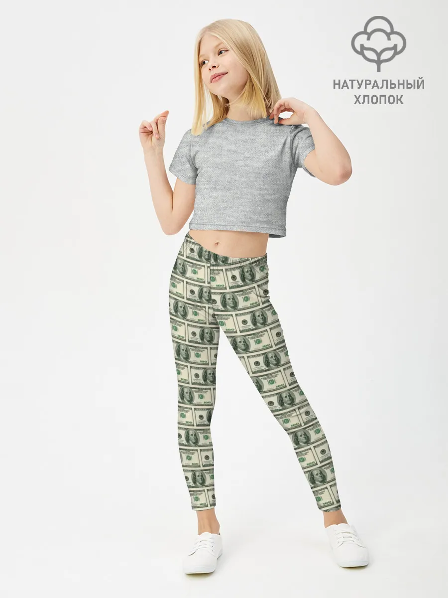Леггинсы для девочки / Доллары