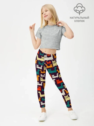 Леггинсы для девочки / Найди чёрного кота