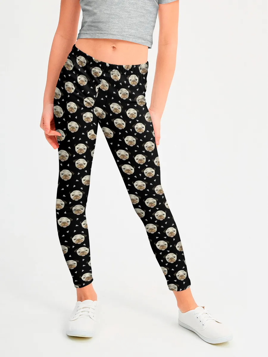 Леггинсы для девочки / Мопсы