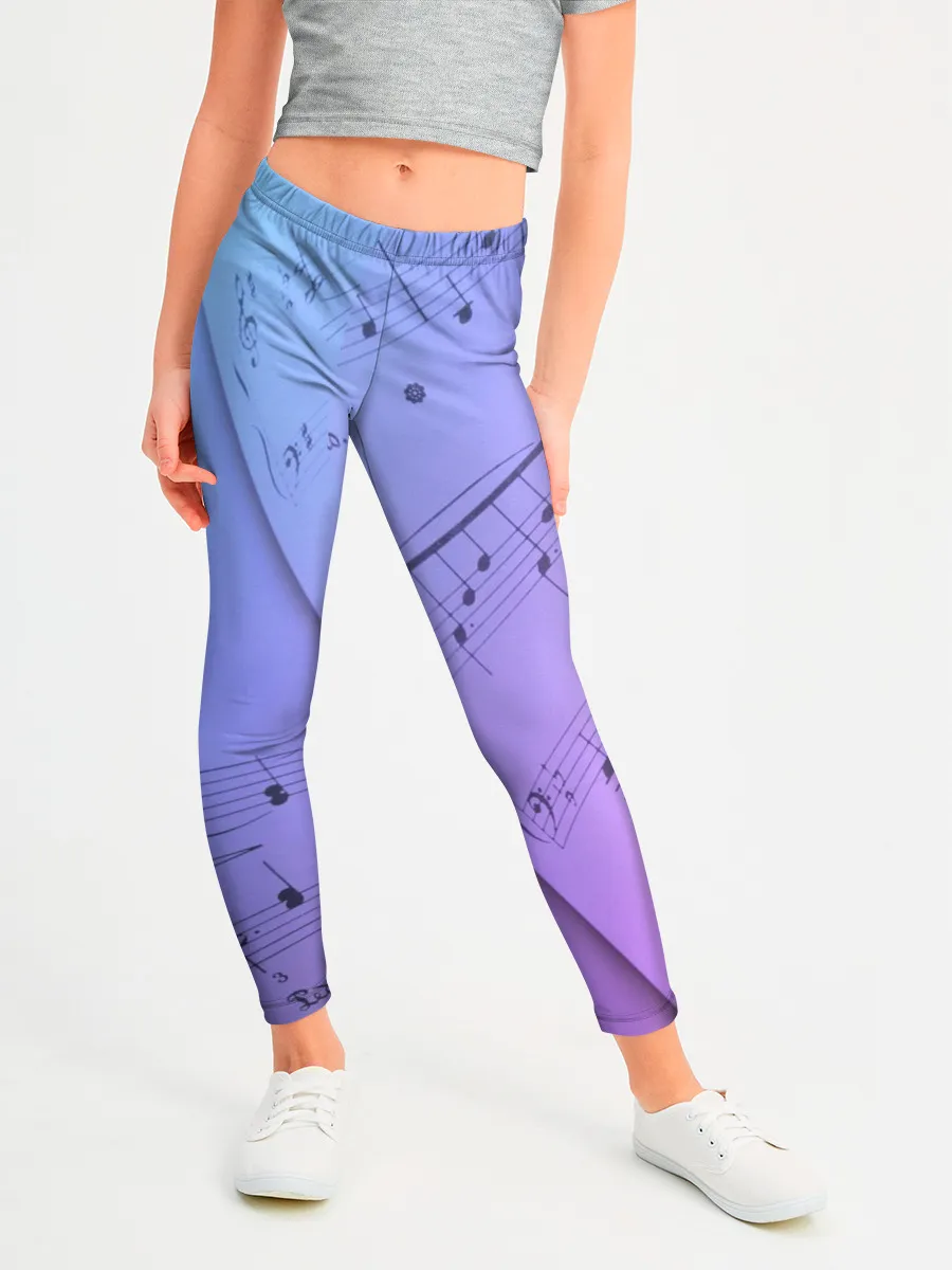 Леггинсы для девочки / Ноты