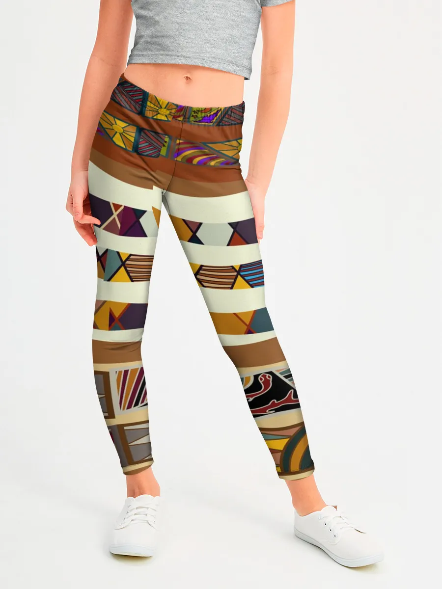 Леггинсы для девочки / Африканская мозаика