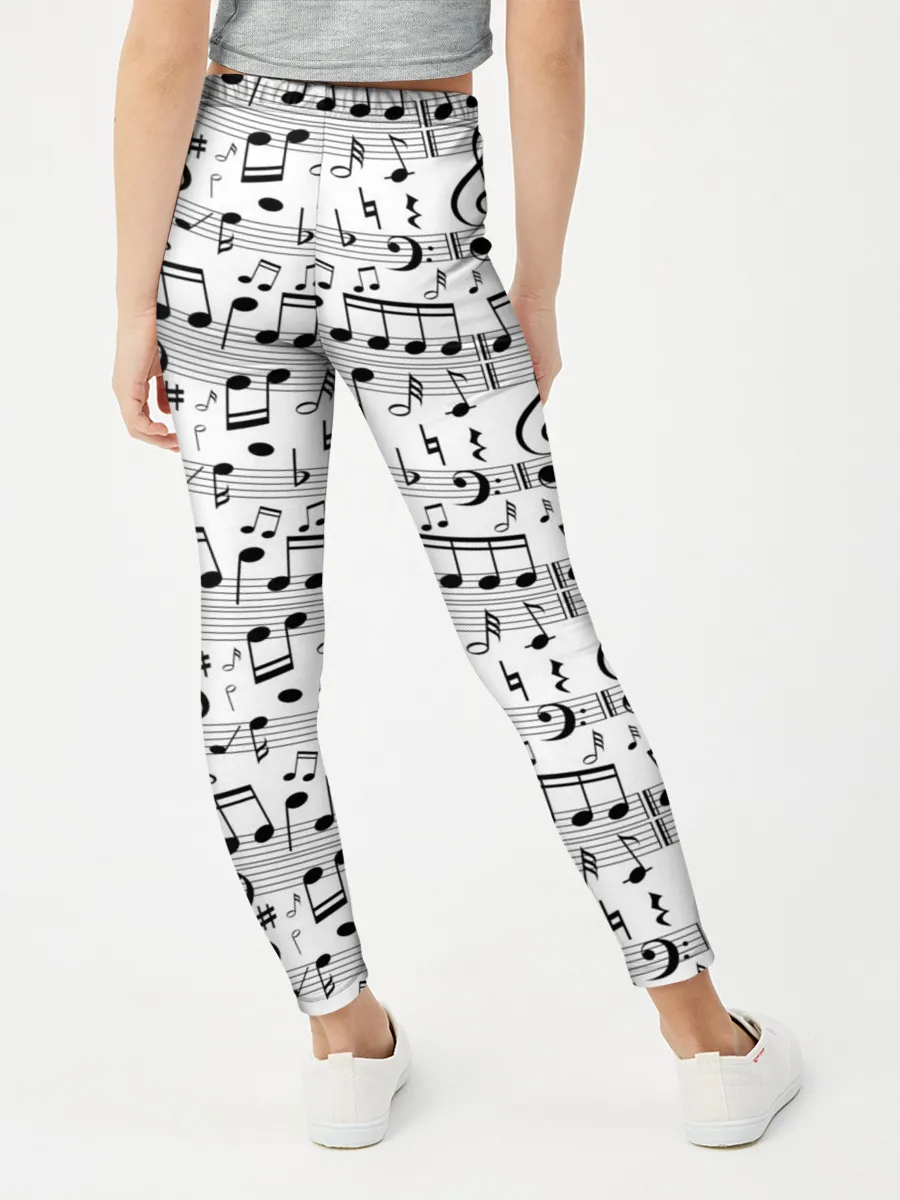 Леггинсы для девочки / Нотный стан