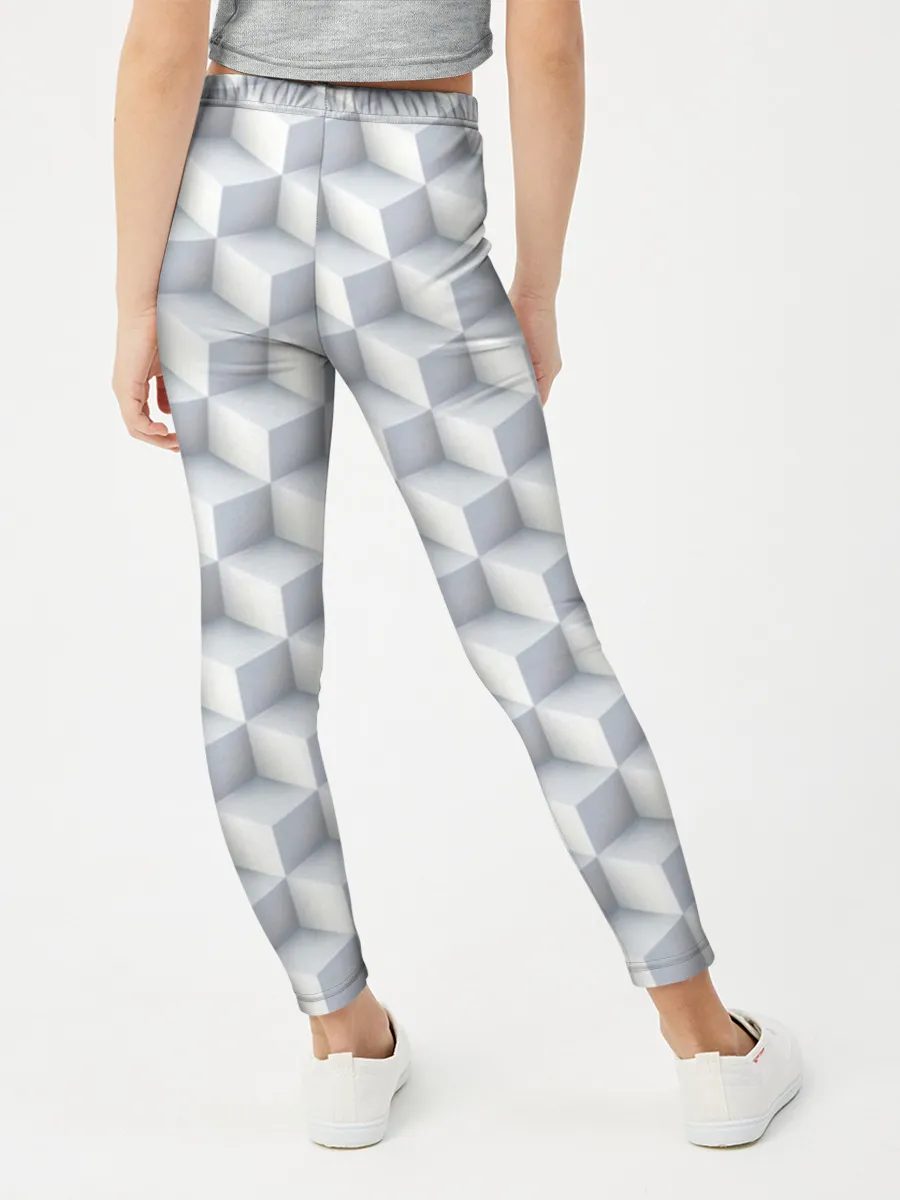 Леггинсы для девочки / 3D Кубы