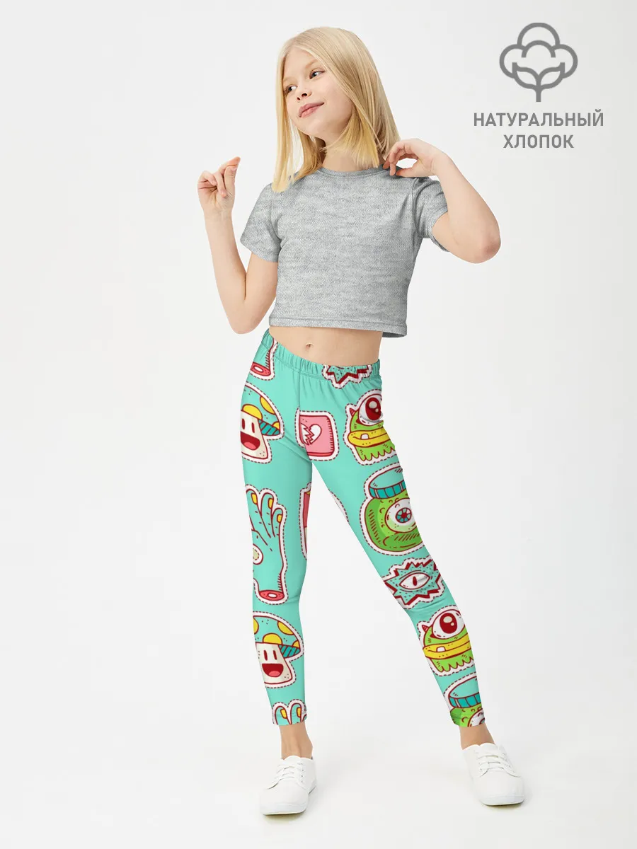 Леггинсы для девочки / Яркие монстрики