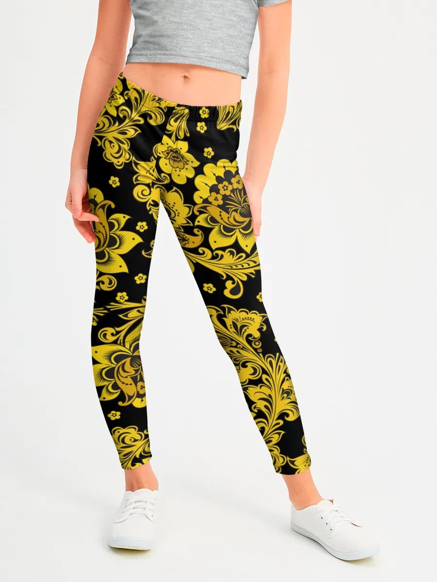 Леггинсы для девочки / Хохлома