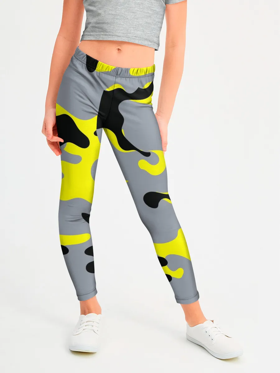 Леггинсы для девочки / Yellow camouflage