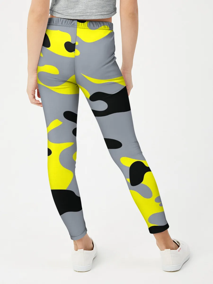 Леггинсы для девочки / Yellow camouflage