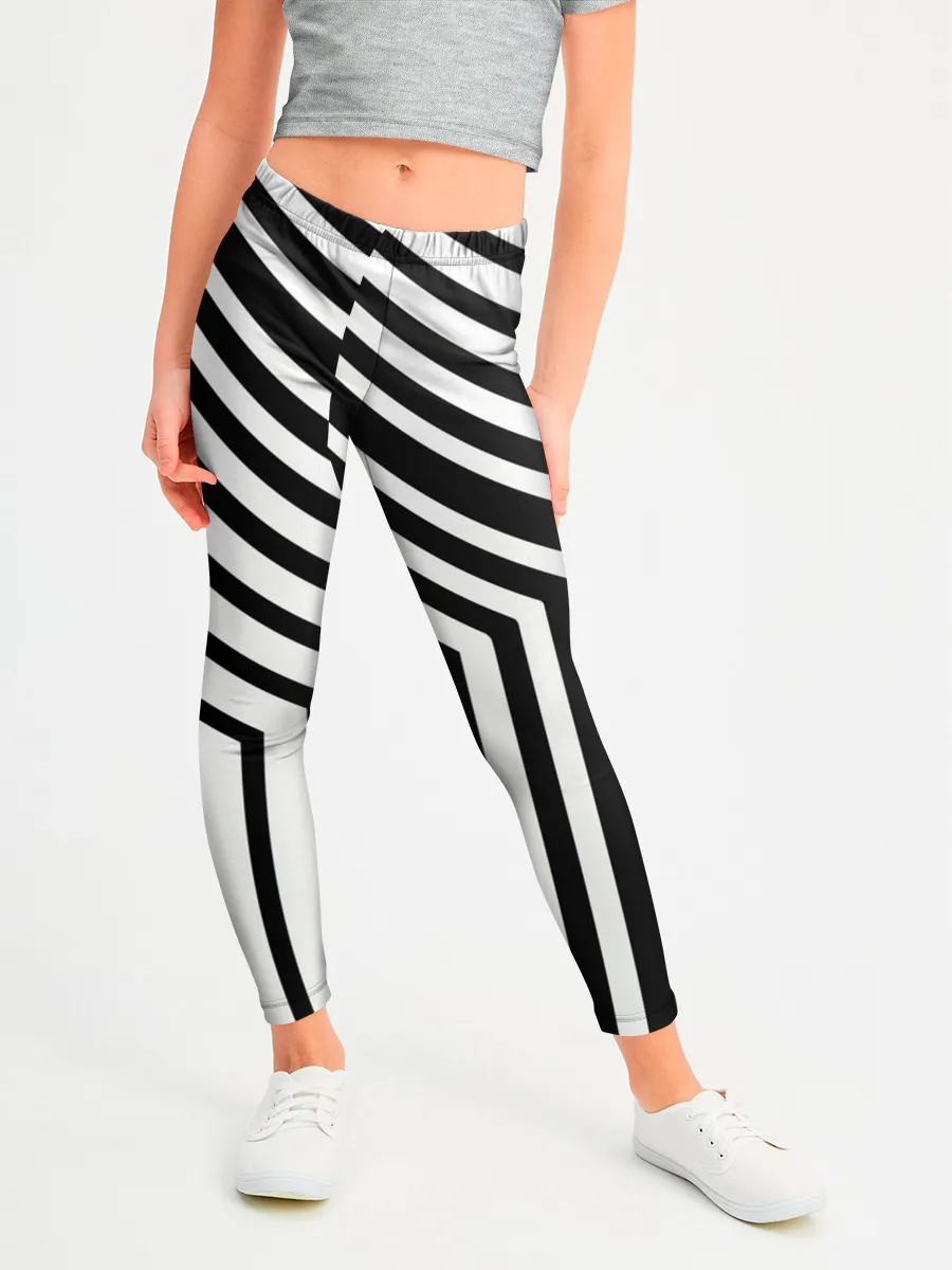 Леггинсы для девочки / Кибер Зебра