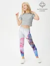 Леггинсы для девочки / Акварельные разводы