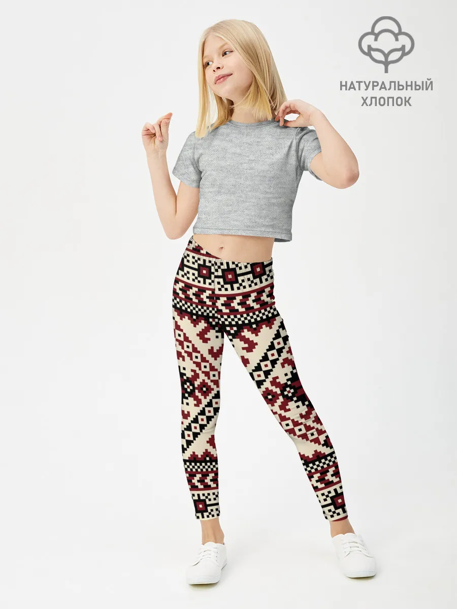 Леггинсы для девочки / СЛАВЯНСКИЙ ОРНАМЕНТ | РУСЬ