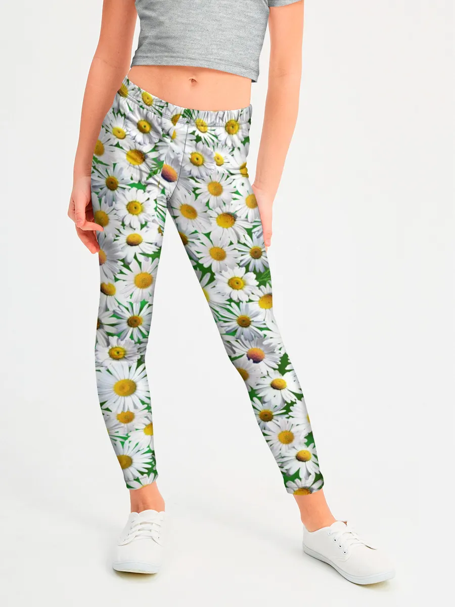 Леггинсы для девочки / Ромашки